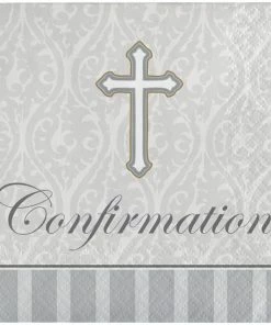 Creative Converting Devotion Beverage Napkins 3-Ply Confirmation (192/case) Religious Ceremony Decorations