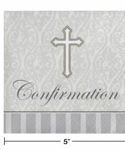 Creative Converting Devotion Beverage Napkins 3-Ply Confirmation (192/case) Religious Ceremony Decorations