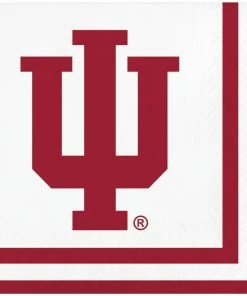 Creative Converting NCAA College Themed Party Decorations Indiana University Beverage Napkins, 20 Ct