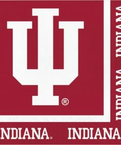 Creative Converting NCAA College Themed Party Decorations Indiana Hoosiers Luncheon Napkin (20/Pkg)