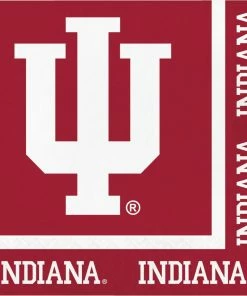 Creative Converting NCAA College Themed Party Decorations Indiana Hoosiers Luncheon Napkin (20/Pkg)