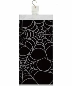 Creative Converting Silver Web Plastic Table Cover Halloween Party Supplies