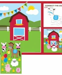 Creative Converting Farmhouse Fun Placemats With Activity Stickers (96/case)