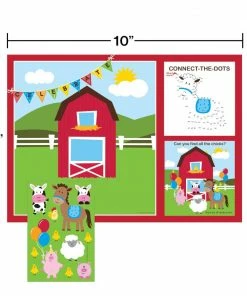 Creative Converting Farmhouse Fun Placemats With Activity Stickers (96/case)