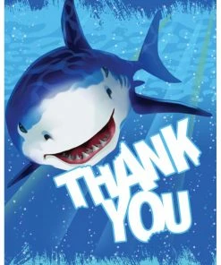 Creative Converting Shark Splash Thank You, Foldover (48/case)