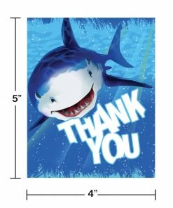 Creative Converting Shark Splash Thank You, Foldover (48/case)