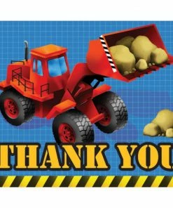 Creative Converting Under Construction Thank You Cards (48/case) Kids Birthday Party Themes