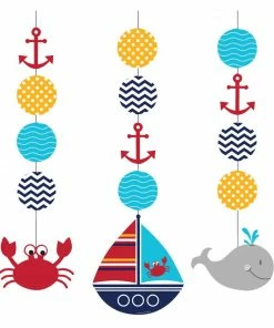 Creative Converting Ahoy Matey! Hanging Cutouts (18/case) Baby Showers