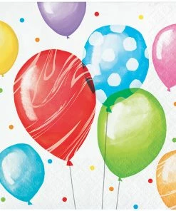 Creative Converting Balloon Bash Beverage Napkin 16ct