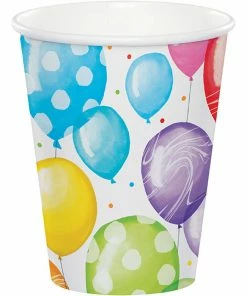 Creative Converting Adult Birthday Party Themes Balloon Bash Hot/Cold Cup 9oz. 8ct