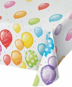 Creative Converting Balloon Bash Tablecover, Paper 1ct Adult Birthday Party Themes