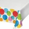 Creative Converting Adult Birthday Party Themes Confetti Balloons Tablecover, Plastic 48" X 88" 1ct