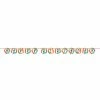 Creative Converting Birthday Stripes Shaped Banner W/ Ribbon And Tassels 1ct