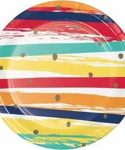 Creative Converting Adult Birthday Party Themes Birthday Stripes Dessert Plate 8ct