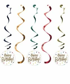 Creative Converting Birthday Stripes Dizzy Danglers Assorted 5ct Adult Birthday Party Themes