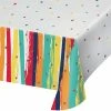 Creative Converting Birthday Stripes Tablecover, Paper 1ct Adult Birthday Party Themes