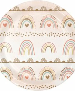 Creative Converting Boho Rainbow Dessert Plate 8ct