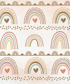 Creative Converting 1st Birthday Party Themes Boho Rainbow Luncheon Napkin 16ct