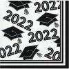 Creative Converting White Class Of 2022 Beverage Napkins, 36ct Graduation Party Supplies