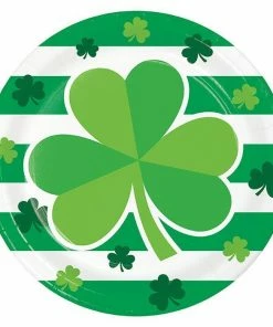 Creative Converting Irish Clover Dinner Plate 8ct St. Patrick's Day Party Decorations