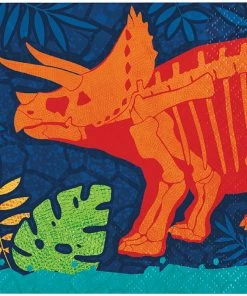 Creative Converting Kids Birthday Party Themes Dino Dig Beverage Napkin 16ct