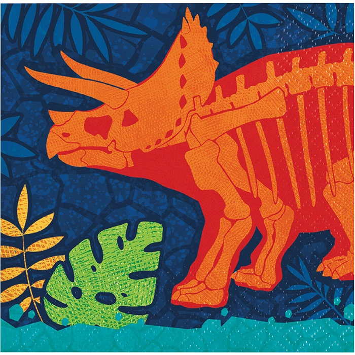 Creative Converting Kids Birthday Party Themes Dino Dig Beverage Napkin 16ct