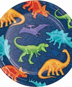 Creative Converting Kids Birthday Party Themes Dino Dig Dessert Plate 8ct