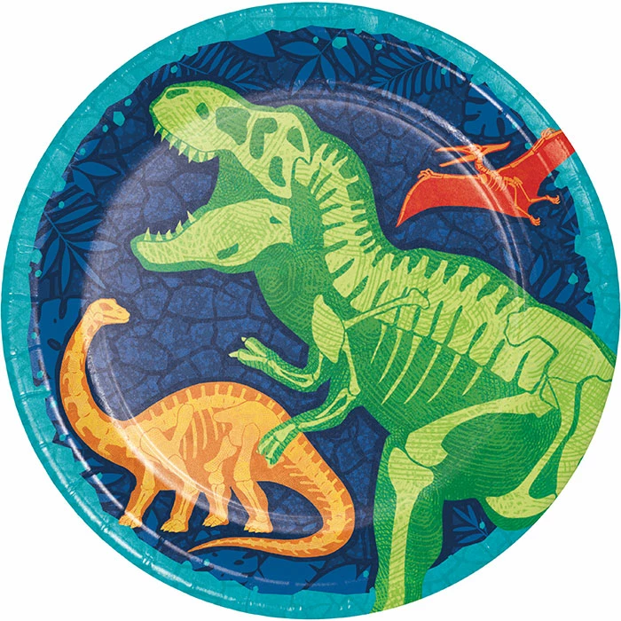 Creative Converting Dino Dig Dinner Plate 8ct Kids Birthday Party Themes