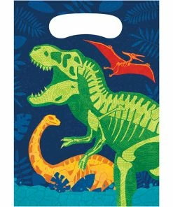 Creative Converting Dino Dig Loot Bag 8ct Kids Birthday Party Themes