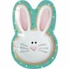 Creative Converting Easter Treats Bunny Shaped Plate 8ct Easter Party Supplies
