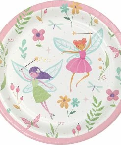 Creative Converting Fairy Forest Dessert Plate 8ct Kids Birthday Party Themes