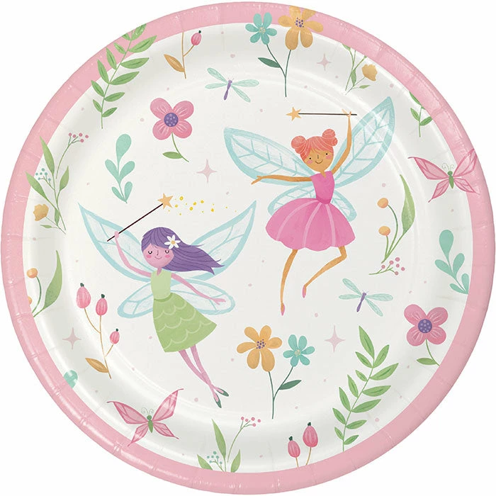 Creative Converting Fairy Forest Dessert Plate 8ct Kids Birthday Party Themes