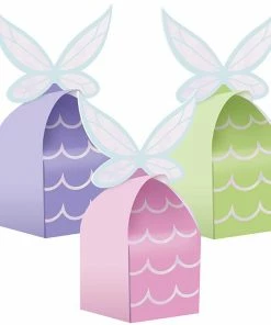 Creative Converting Kids Birthday Party Themes Fairy Forest Treat Box, Iridescent 8ct
