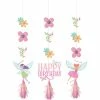 Creative Converting Fairy Forest Hanging Cutouts W/ Tassels 3ct