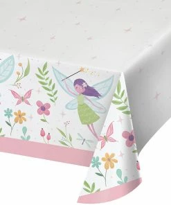 Creative Converting Fairy Forest Tablecover, Paper 54"x102" 1ct Kids Birthday Party Themes