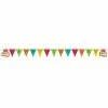 Creative Converting Festive Cake Shaped Banner W/ Ribbon 1ct