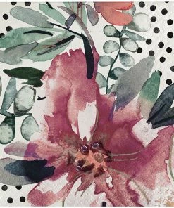Creative Converting Floral Collage Beverage Napkin, 3ply 24ct
