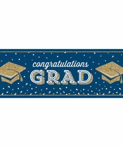 Creative Converting Graduation Party Supplies Glittering Grad Giant Party Banner 1ct