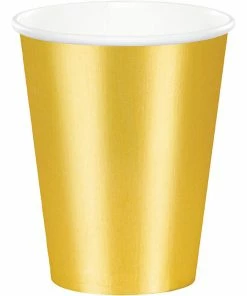 Creative Converting Gold Foil 9 Oz Paper Cups, 8 Ct