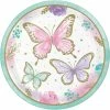Creative Converting Butterfly Shimmer Dinner Plate 8ct Kids Birthday Party Themes
