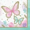 Creative Converting Kids Birthday Party Themes Butterfly Shimmer Luncheon Napkin 16ct