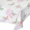 Creative Converting Butterfly Shimmer Tablecover, Paper 1ct Kids Birthday Party Themes