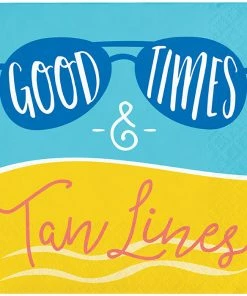 Creative Converting Summer Sayings Beverage Napkin 16ct