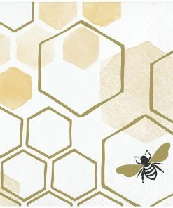 Creative Converting Honeycomb Beverage Napkin 16ct Themed Tableware