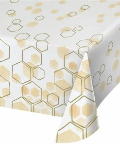 Creative Converting Themed Tableware Honeycomb Tablecover, Paper 1ct