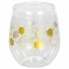 Creative Converting Honeycomb 14oz Stemless Wine Glass, Foil 1ct