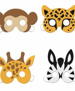 Creative Converting Party Animals Foam Masks 4ct