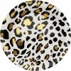Creative Converting Themed Tableware Leopard Dessert Plate, Foil 8ct