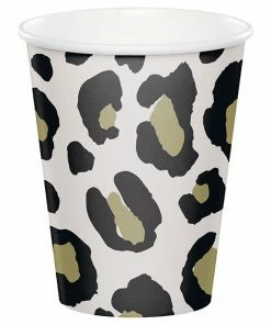 Creative Converting Leopard Hot/Cold Cup 9oz. 8ct Themed Tableware