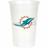 Creative Converting Miami Dolphins Plastic Cup, 20oz 8ct
